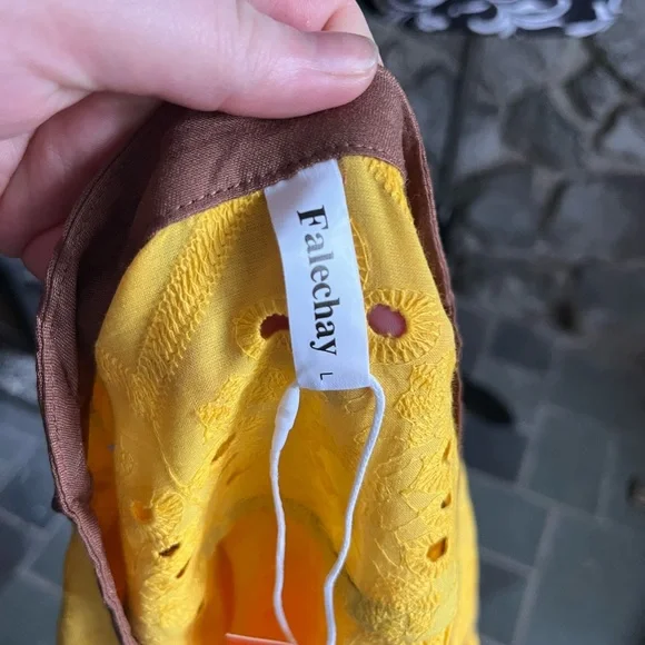 NWT Falechay Short Sleeve Blouse L - Picture 3 of 6